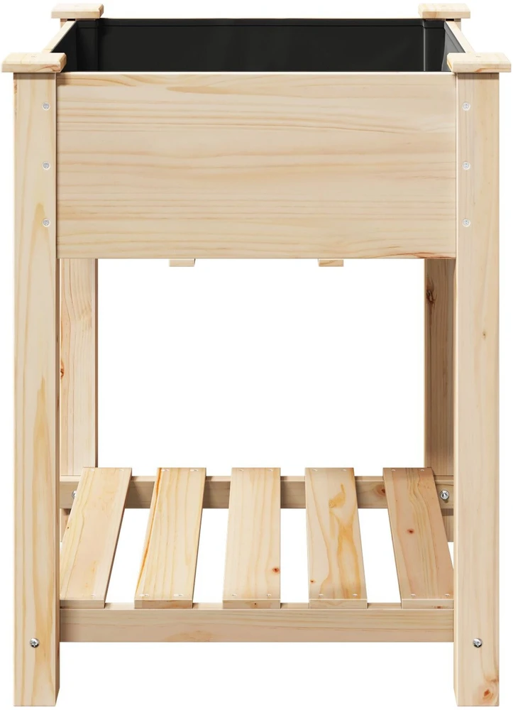 Sodo vazonas Smėlio 60,5 x 60 x 76,5 cm Kietasis pušinis medis