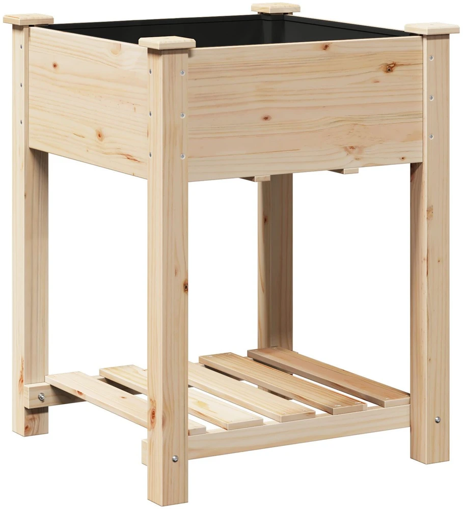 Sodo vazonas Smėlio 60,5 x 60 x 76,5 cm Kietasis pušinis medis