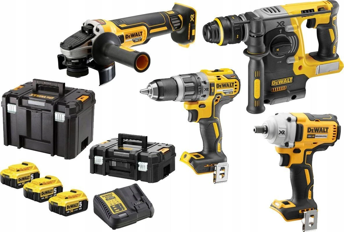 DEWALT DCK428P3T 18 V kombinuotas elektrinių įrankių rinkinys