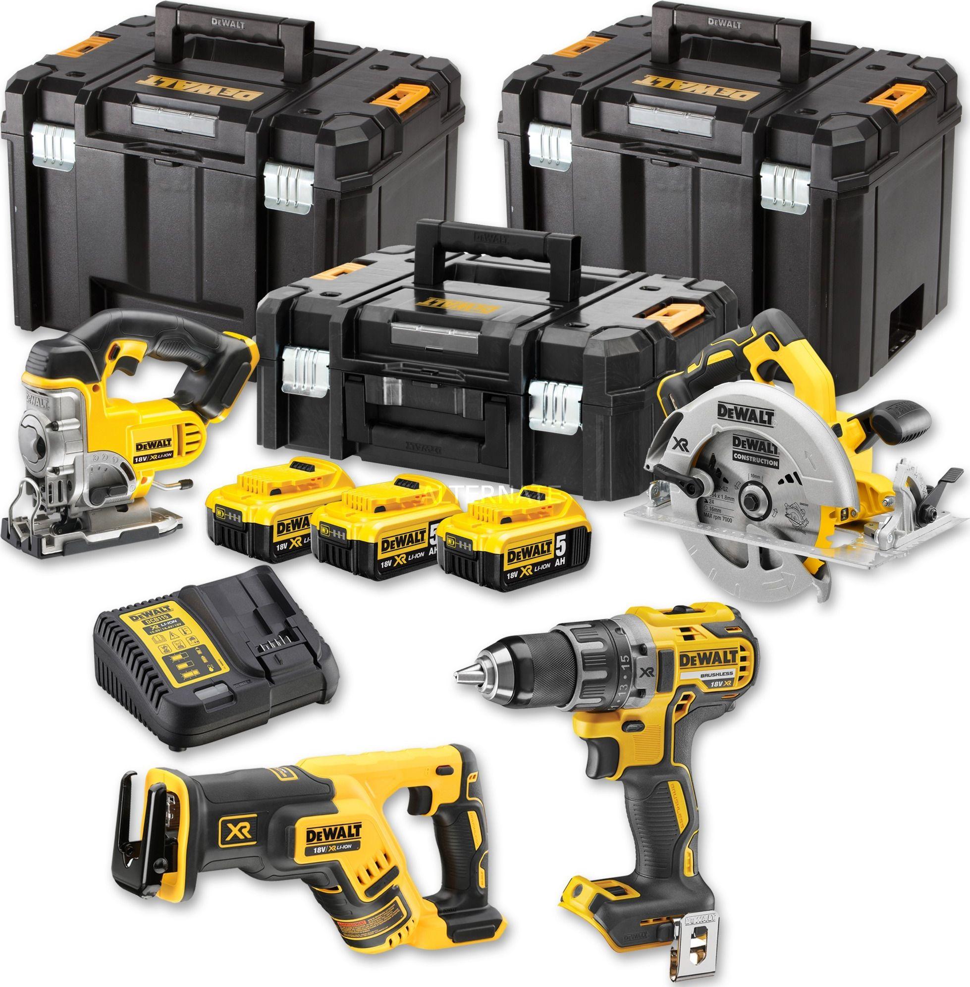 DEWALT COMBO SET 18V DCD791 + DCS570 + DCS331 + DCS367 3x4,0Ah 2xTSTAK