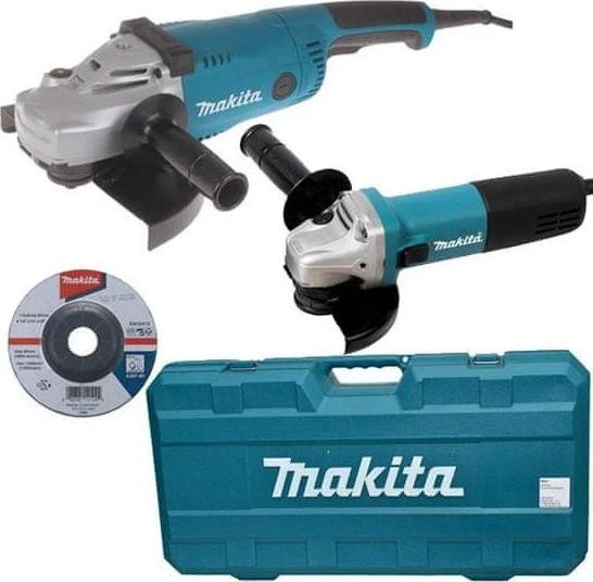 MAKITA KAMPINIS ŠLIFULĖLIŲ KOMPLEKTAS DK0053 (GA9020 + 9558HNR) DĖKLAS