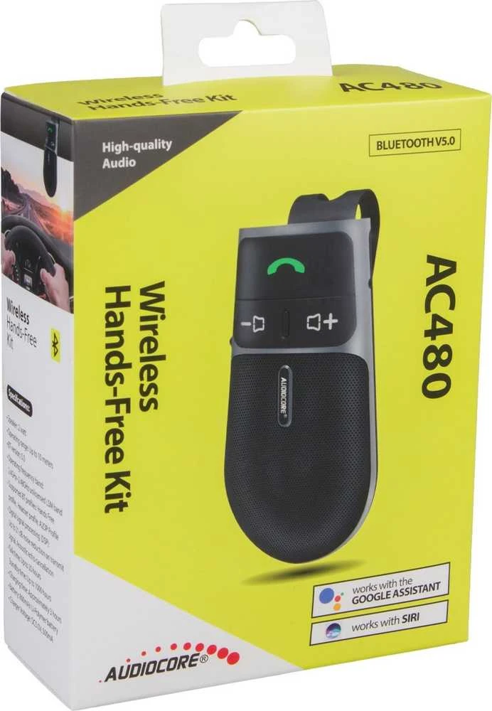 Rinkinys „Bluetooth 5.0 Audiocore“ laisvų rankų įranga, A2DP, 2 W garsiakalbis, palaiko „Google“ ir „Siri“, AC480