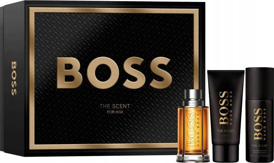 HUGO BOSS Boss The Scent EDT rinkinys vyrams (EDT,100 ml + dezodorantas, 150 ml + dušo želė, 100 ml)