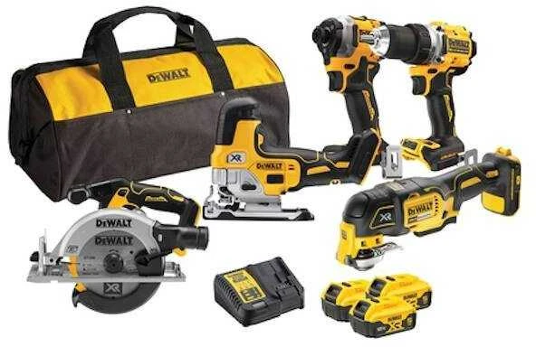 Akumuliatorinių įrankių rinkinys DeWalt DCK502P3-QW; 18 V; 90 Nm; 208 Nm; 165 mm; 3x5,0 Ah akum.