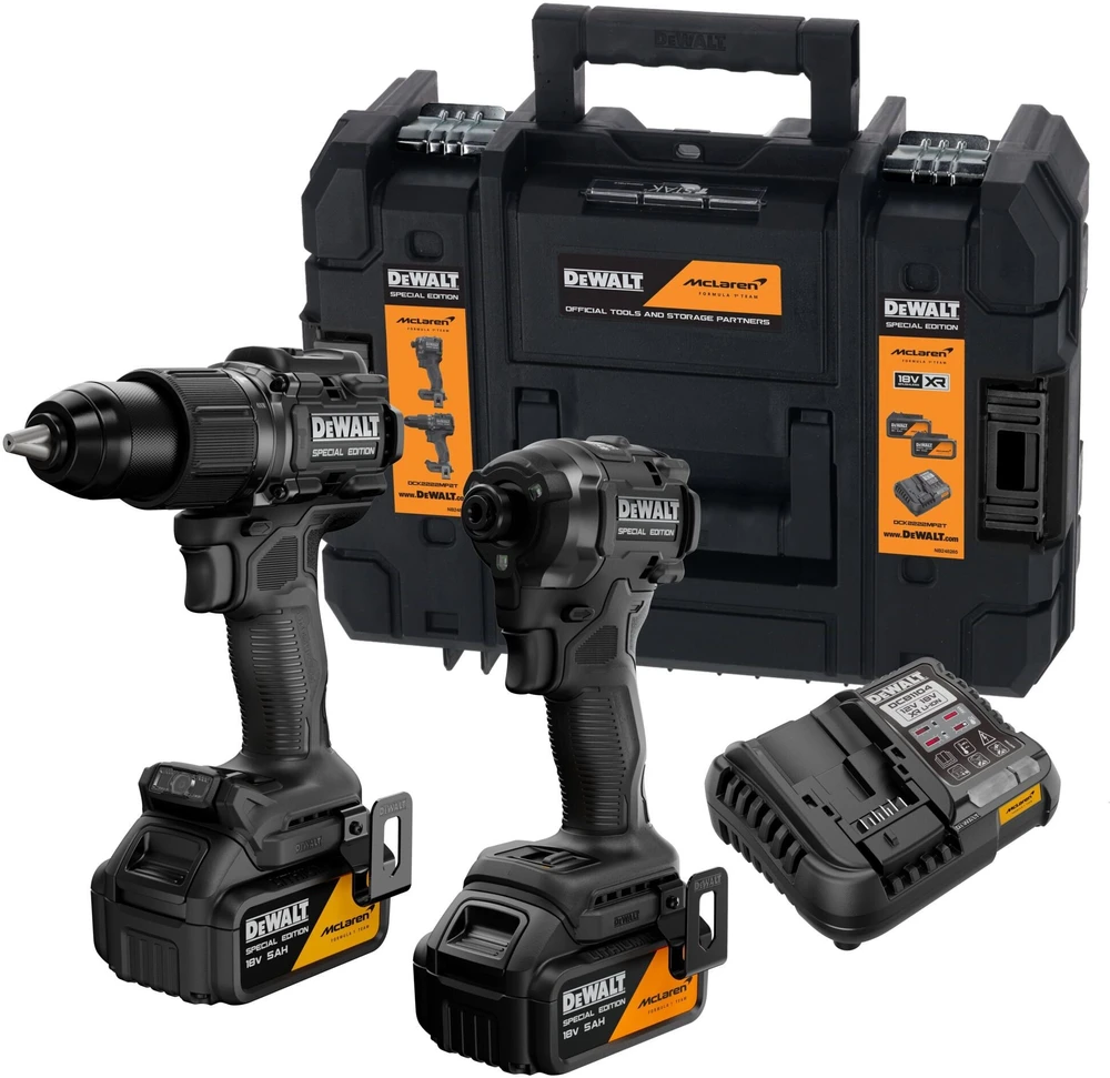 Dewalt Rinkinys MCLAREN 18V XR DCD86 + DCF86 2*5.0AH