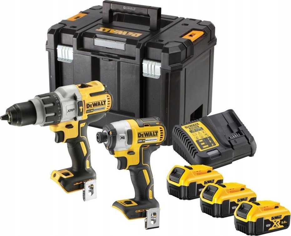 Įrankių rinkinys DeWalt DCK276P3T-QW (DCD996 + DCF887); 18 V; 3x5,0 Ah akum.