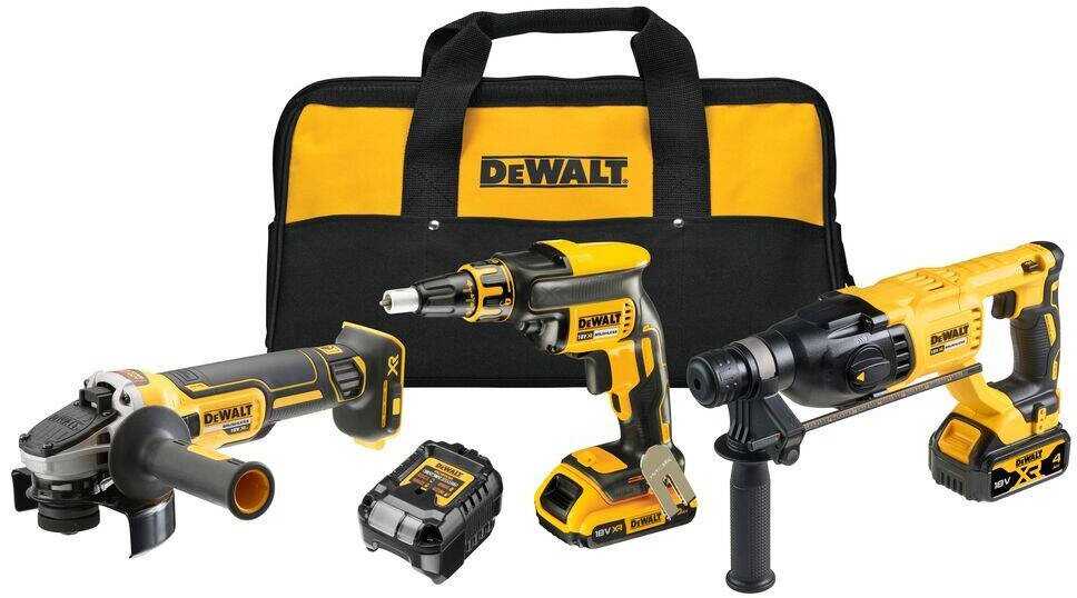 Įrankių rinkinys DeWalt DCK308DM-QW (DCF620 + DCG405 + DCH133) 18 V; 1x2,0/4,0 Ah akum.