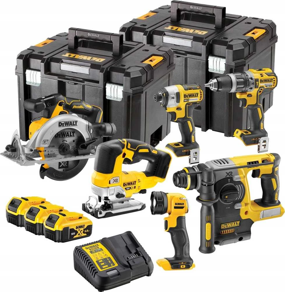 DeWalt 18V įrankių komplektas su lagaminais