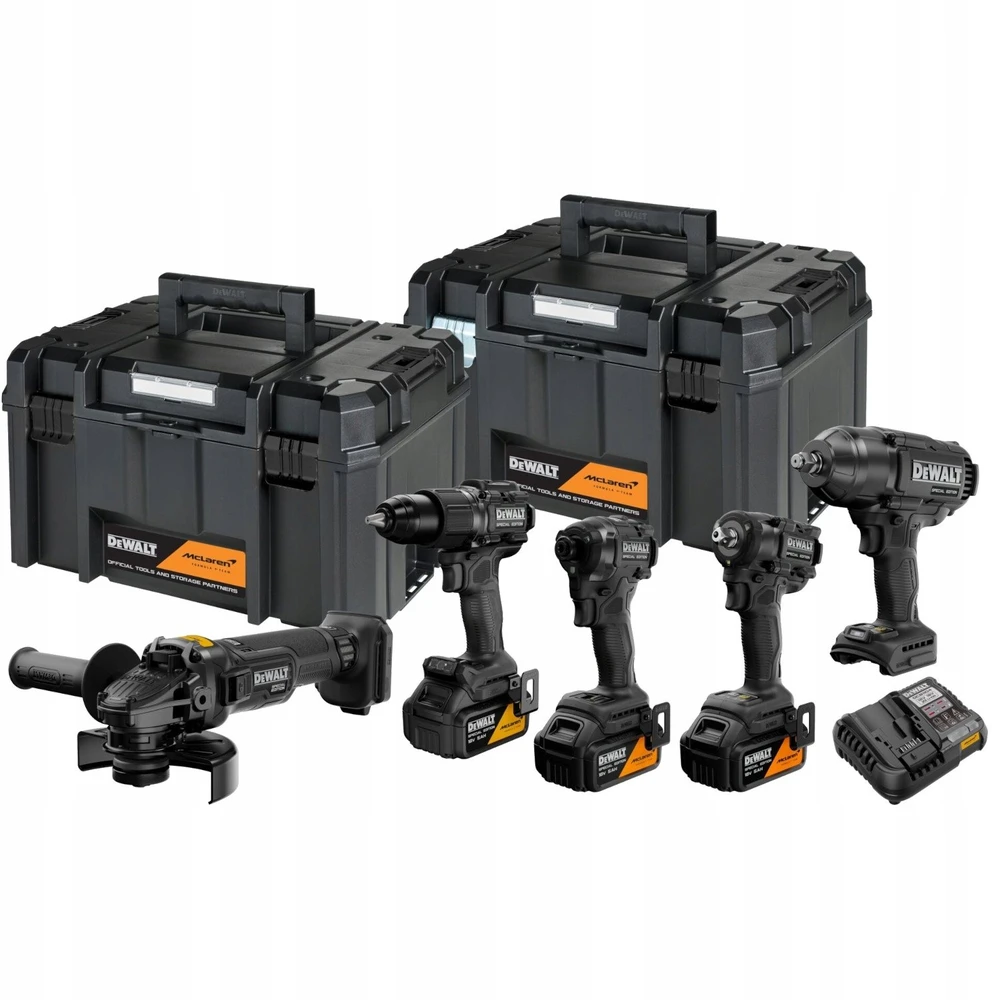 Akumuliatorinis komplektas Combo DCD86M + DCF86M + DCF99M + DCF92M + DCG45M, 3x5Ah, 18V XR, DEWALT [DCK5222MP3T-QW] edycja MCLAREN