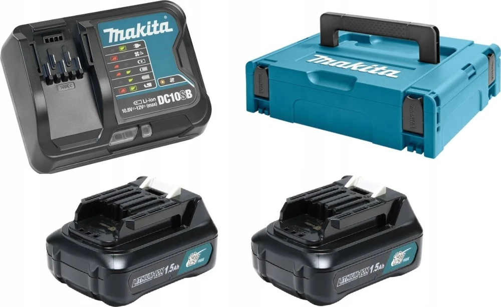 MAKITA Rinkinys MAITINIMO 12V 2x1,5Ah (BL1016x2+DC10SB) MAKPAC
