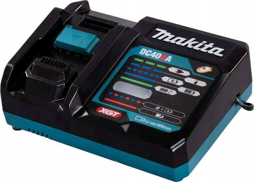 komplektas zasilający: 2 akumulatory 5,0Ah BL4050F + kroviklis DC40RA Makita [191V35-5] 40V max, XGT, MAKPAC