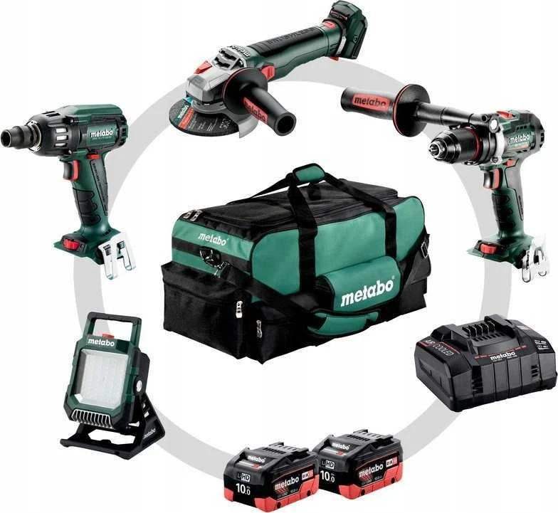 Rinkinys įrankių Metabo Rinkinys COMBO 18V BS+SSW+WBQ+BSA 2*10.0AH