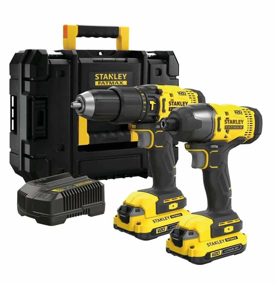 Įrankių rinkinys Stanley SFMCK465D2T-QW (SFMCD711 + SFMCF800); 18 V; 2x2,0 Ah akum.