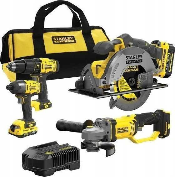 Įrankių rinkinys Stanley SFMCK469M2-QW (SFMCD711 + SFMCF800 + SFMCG400 + SFMCS500); 2x4,0 Ah akum.