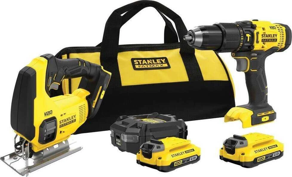 Stanley įrankių rinkinys su krepšiu ir V20 akumuliatoriais