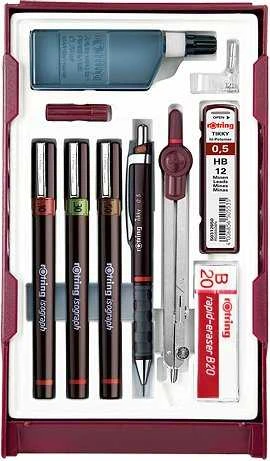 Rotring Master SET Rapitografai (izografai) 0.1 / 0.3 / 0.5 - S0699420