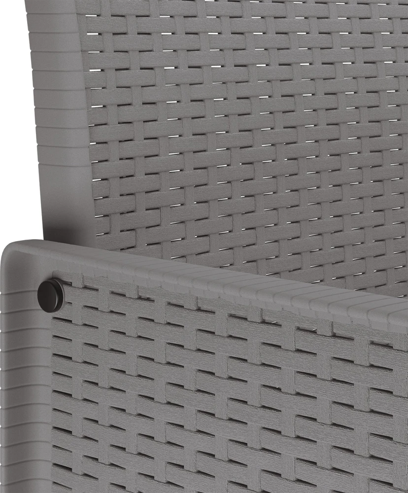 Sodo valgomojo komplektas 13 vnt. Šviesiai pilka Polt ratanas