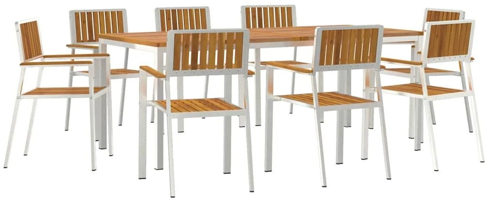 Lauko valgomojo komplektas 9 vnt. 200 x 90 x 75 cm