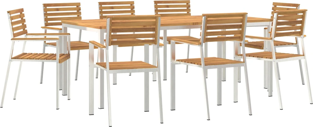 Lauko baldų komplektas Sodo valgomojo komplektas 9 vnt.