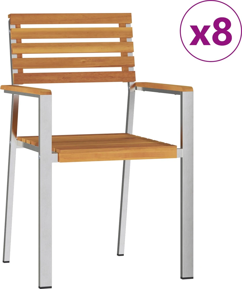 Lauko baldų komplektas Sodo valgomojo komplektas 9 vnt.