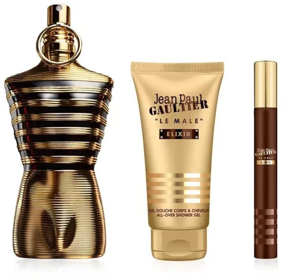Jean Paul Gaultier Le Male Eliksyras rinkinys vyrams (PP kvepalai, 125 ml + dušo želė, 75 ml + PP kvepalai, 10 ml)