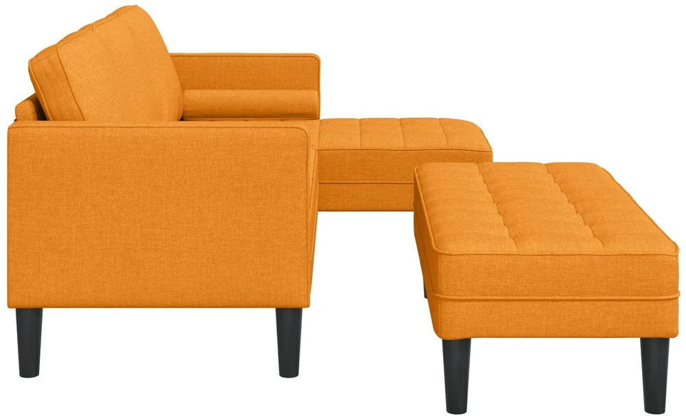Sofa Sofos komplektas 2 vnt. Tamsiai geltona Poliesteris