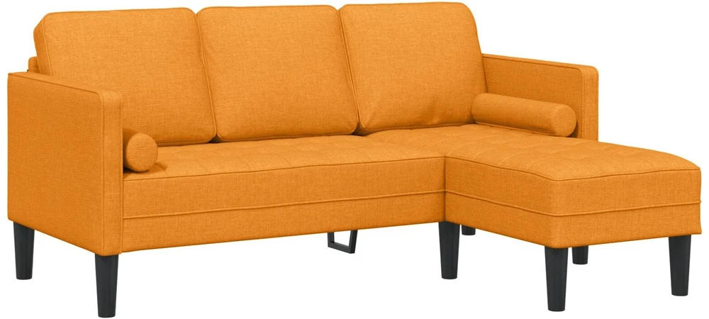 Sofa Sofos komplektas 2 vnt. Tamsiai geltona Poliesteris