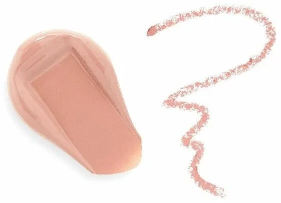 Rinkinys „Makeup Revolution“: skysti lūpų dažai „Makeup Revolution Brunch“, 3 ml + lūpų pieštukas „Makeup Revolution Precision Lip Liner Brunch“, 1 g