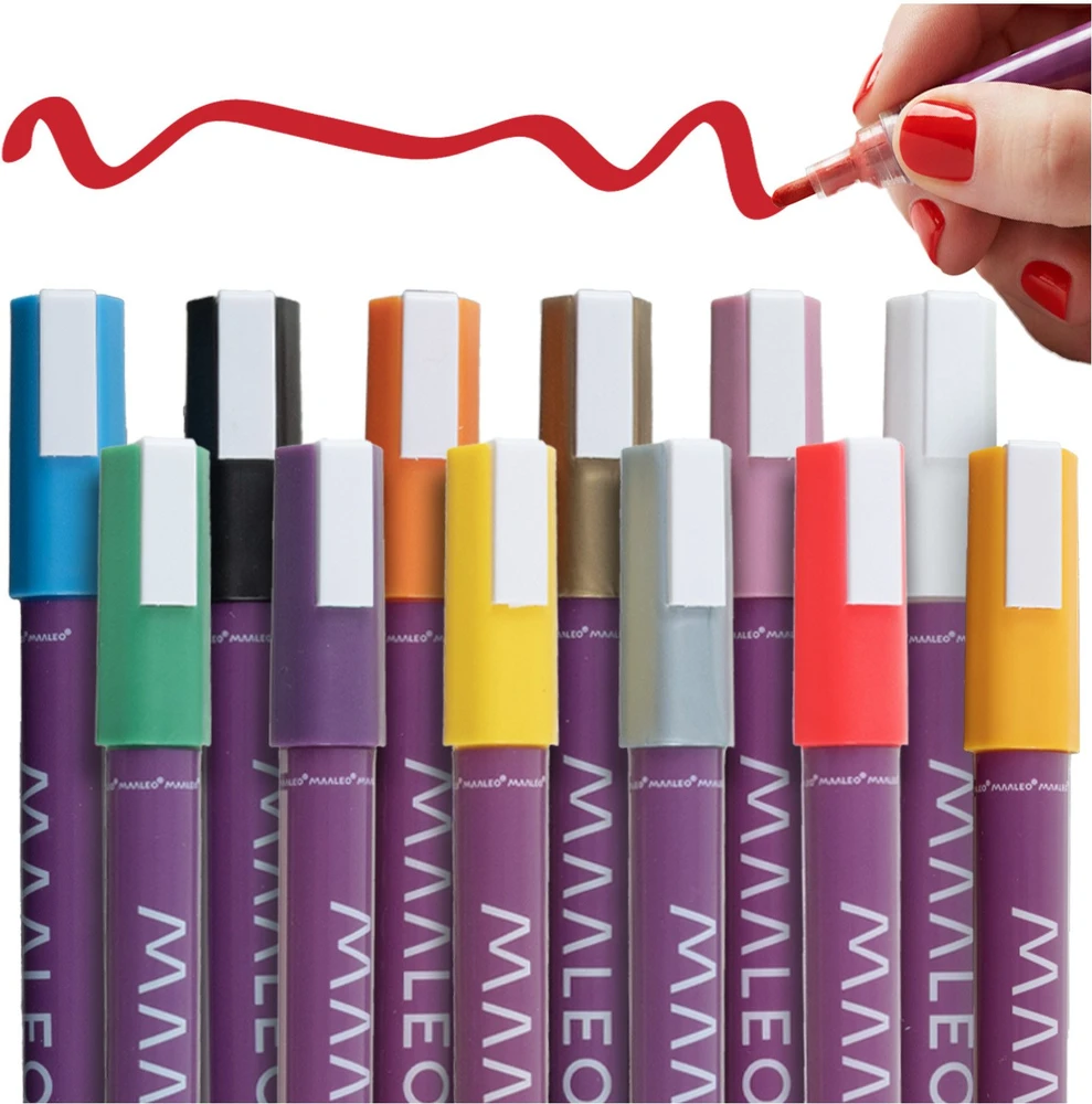 12 dekoratyvinių žymeklių rinkinys Maaleo 25743