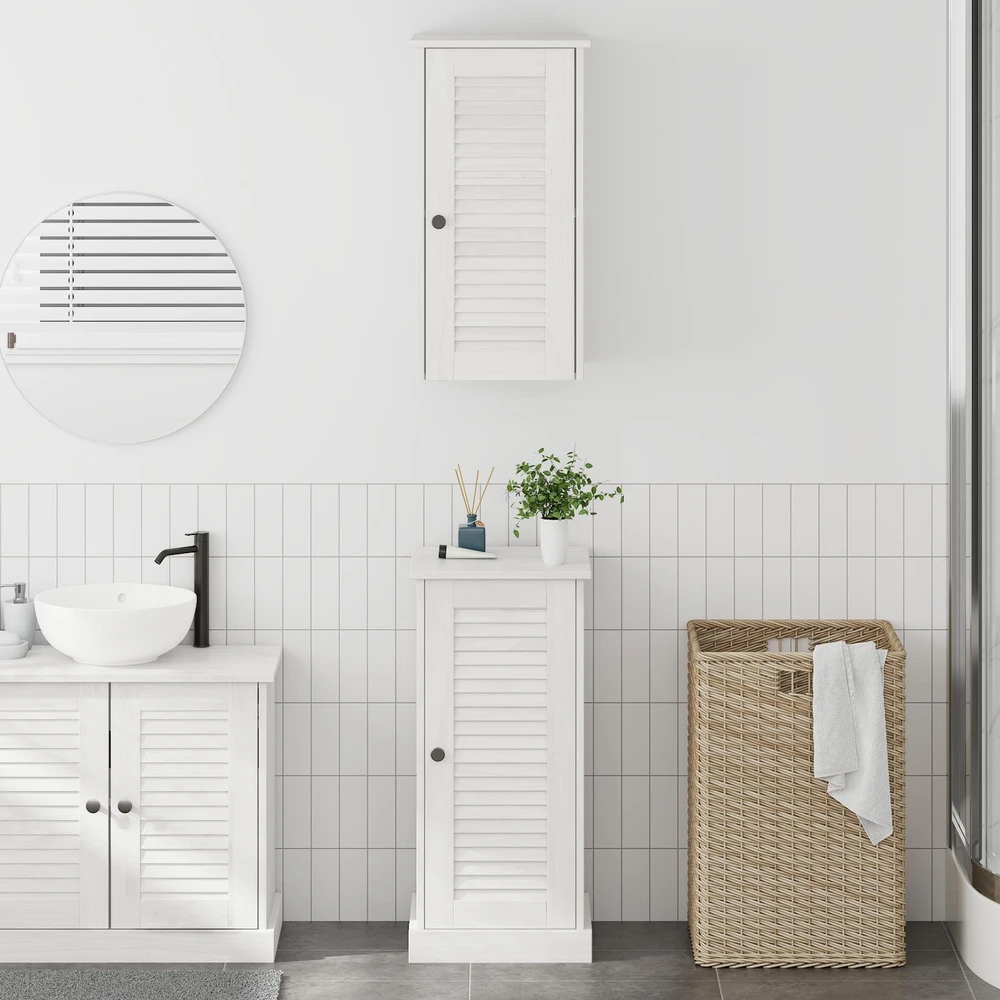 Vonios baldų rinkinys VIGO 2 vnt. Balta ir senovinė balta
