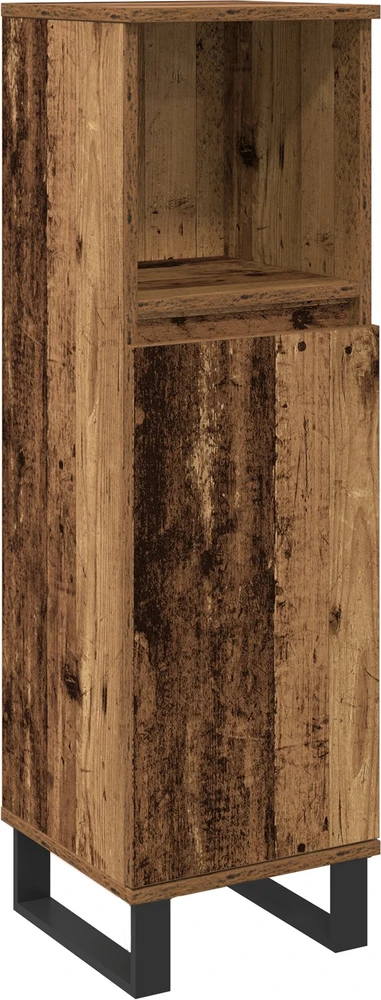 Vonios baldų rinkinys 3 vnt. Ruda 30 x 30 x 180 cm