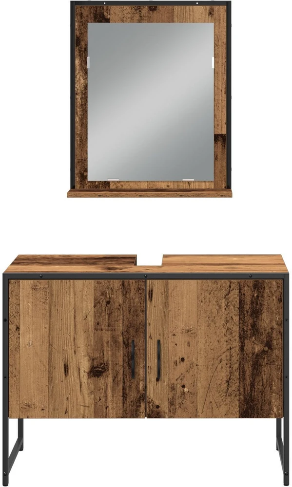 Vonios baldų rinkinys 3 vnt. Ruda 33 x 33 x 113.5 cm