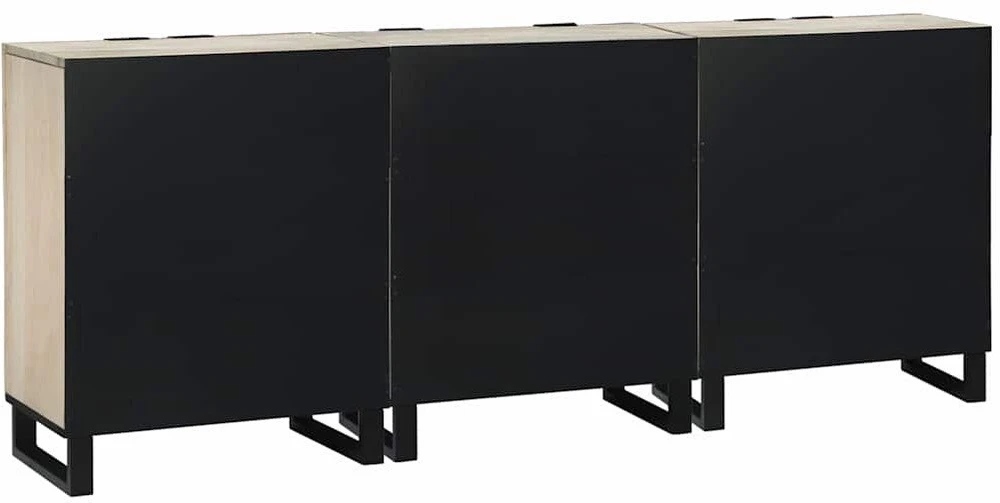 Šoninė spintelė 3 vnt. Balta 180 x 33 x 75 cm