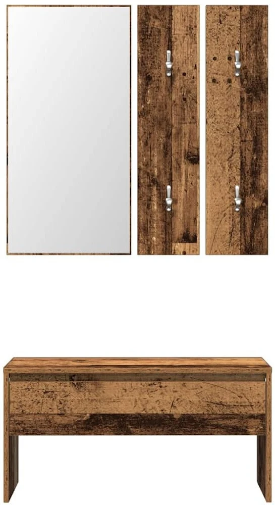 prieškambario baldų komplektas Old Wood Engineered Wood