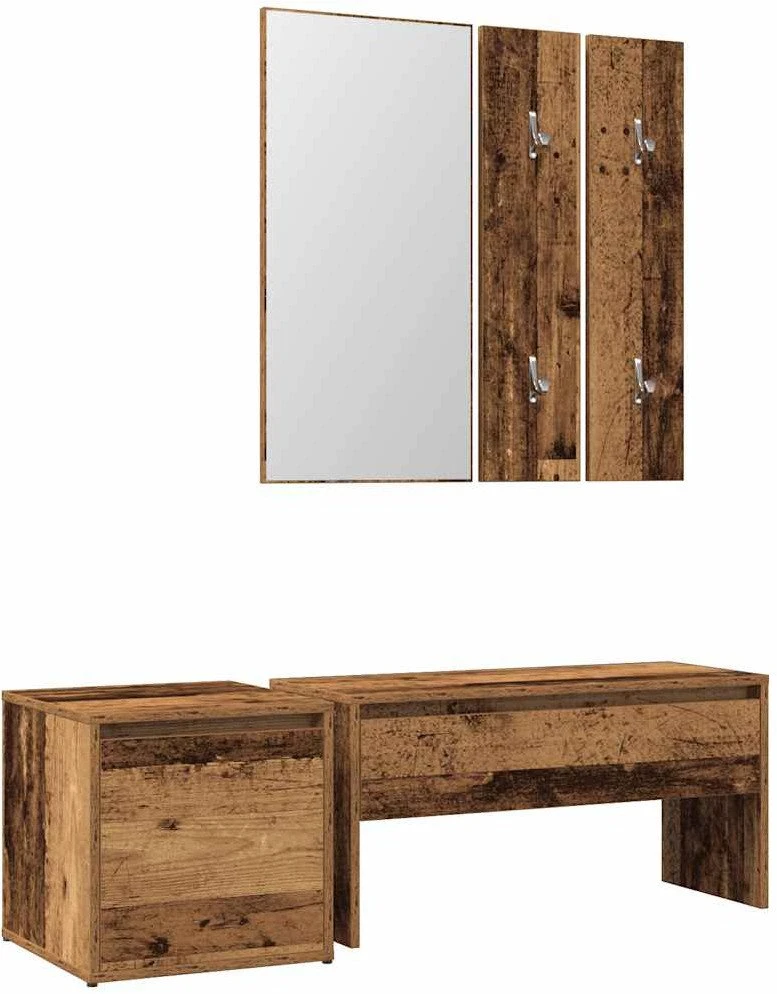 prieškambario baldų komplektas Old Wood Engineered Wood
