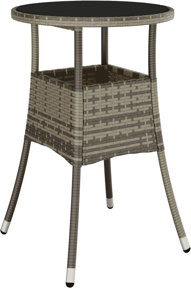 Sodo valgomojo komplektas 3 vnt. Pilka poliratanas