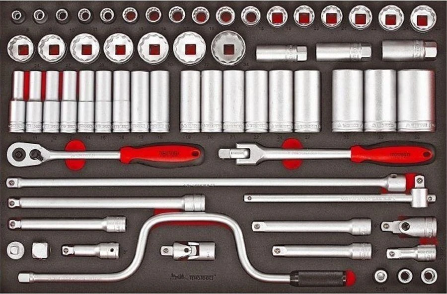 TengTools Galvučių komplektas Teng Tools TTESK63; EVA; 63 vnt.