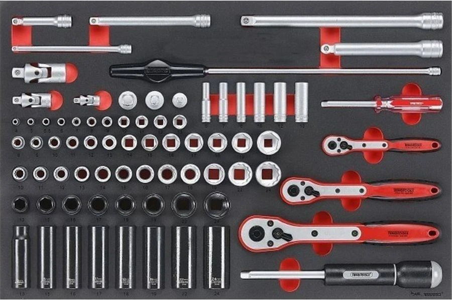 TengTools Galvučių komplektas eng Tools TTESK77; EVA; 77 vnt.