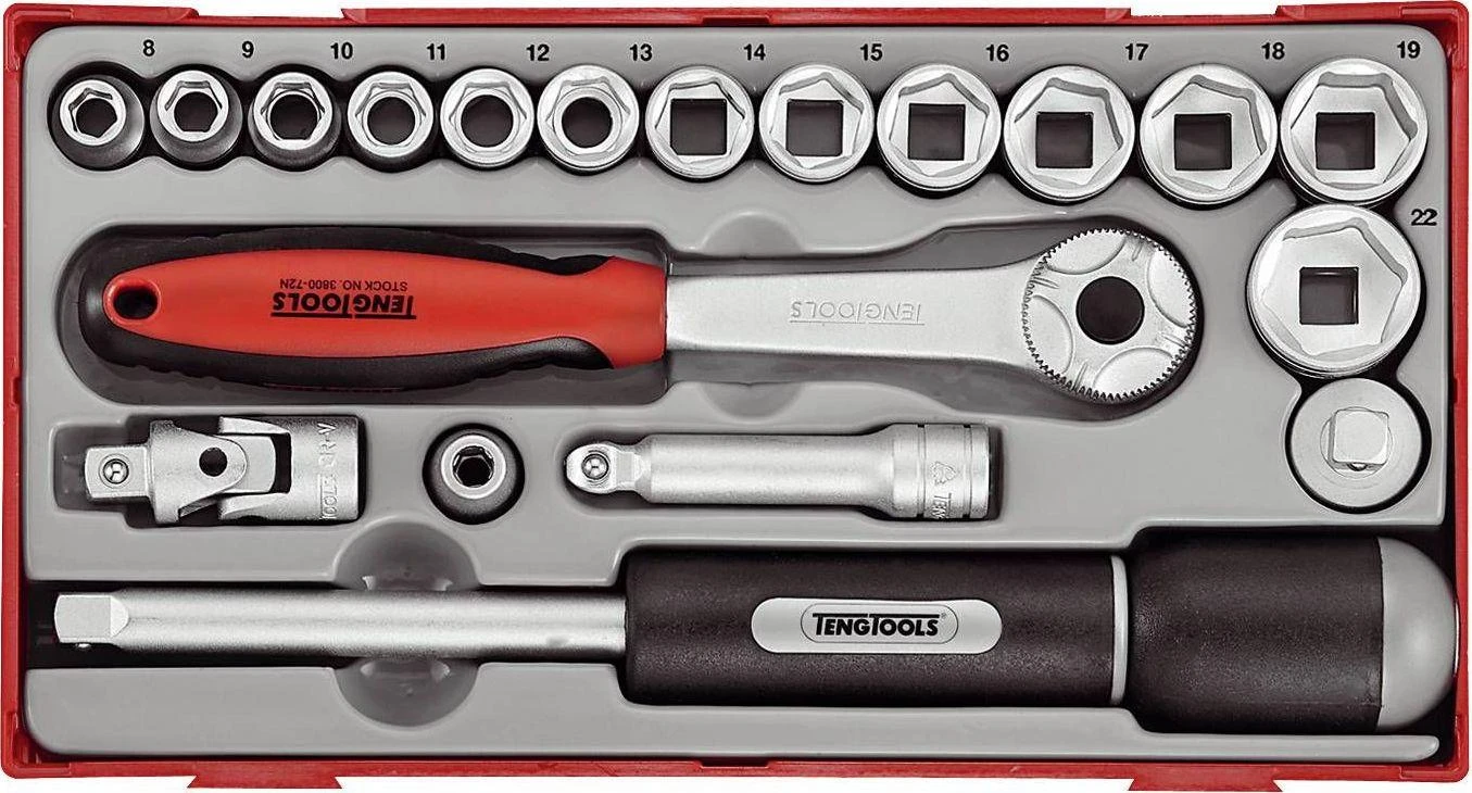 TengTools Galvučių komplektas Teng Tools TT3819; 19 vnt.