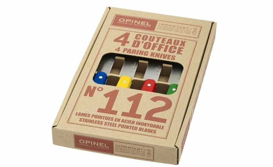 Opinel keturių virtuvės peilių splavotomis rankenomis rinkinys Nr. 112