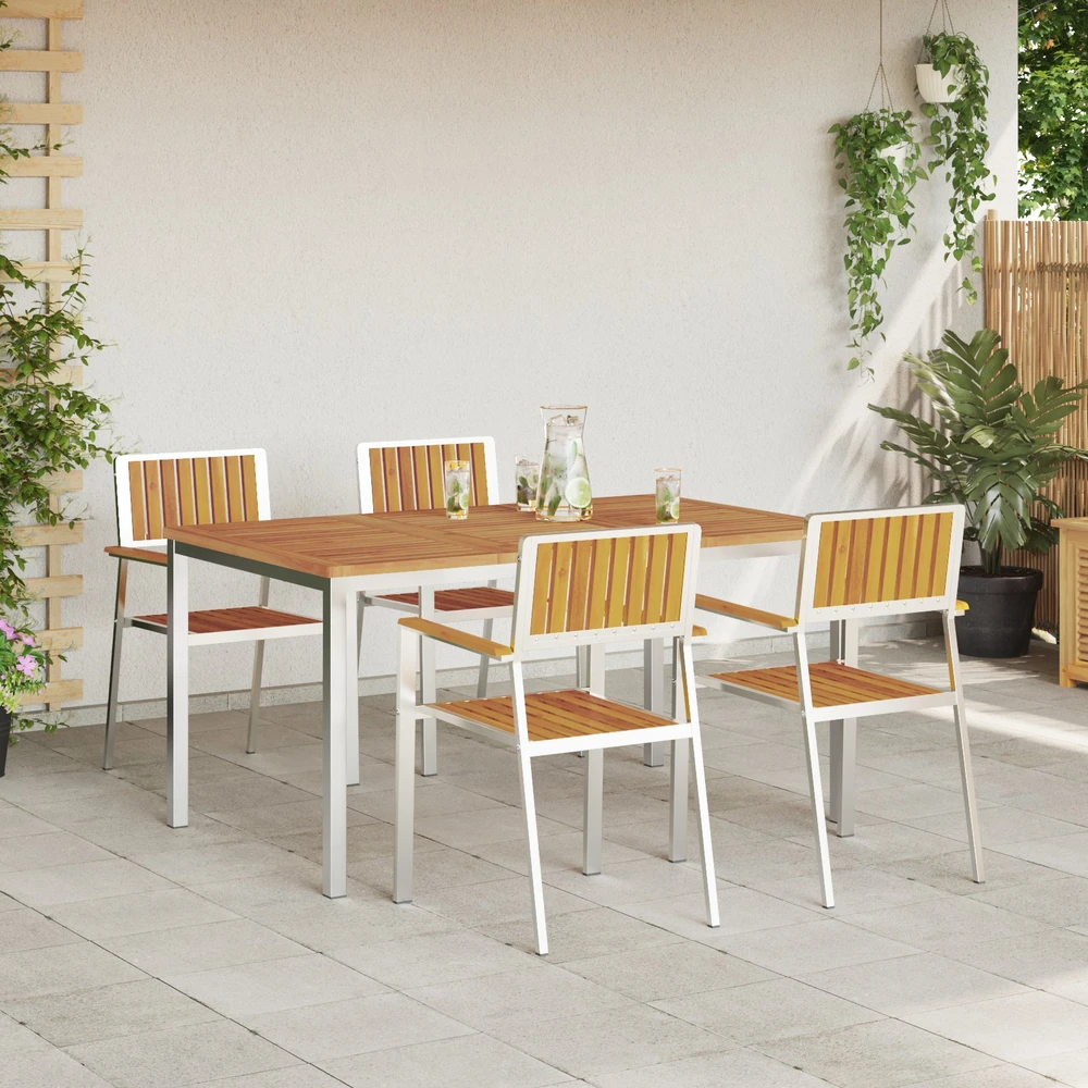 Lauko valgomojo komplektas 5 vnt. 150 x 90 x 75 cm