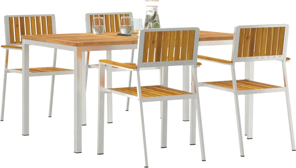 Lauko valgomojo komplektas 5 vnt. 150 x 90 x 75 cm