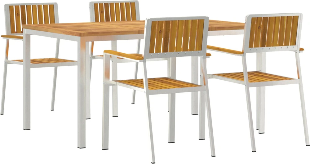 Lauko valgomojo komplektas 5 vnt. 150 x 90 x 75 cm
