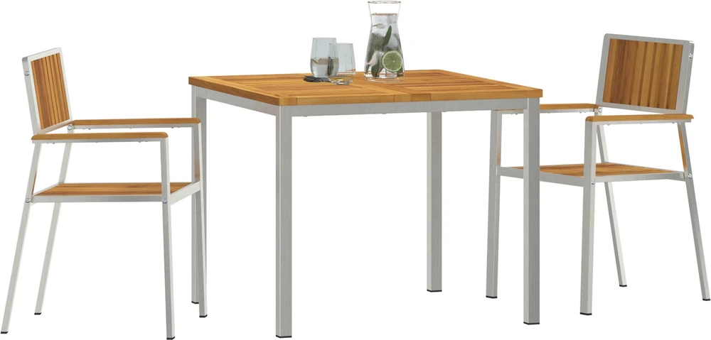 Lauko valgomojo komplektas 3 vnt. 90 x 90 x 75 cm