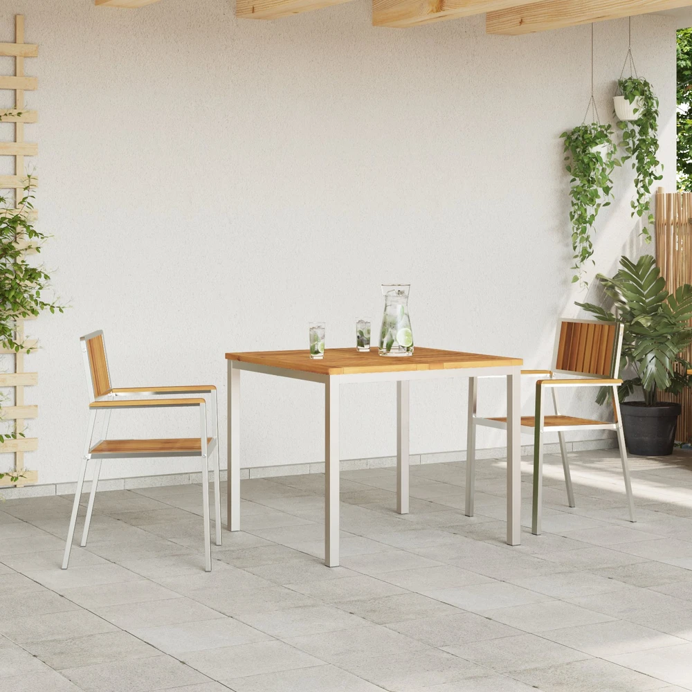 Lauko valgomojo komplektas 3 vnt. 90 x 90 x 75 cm