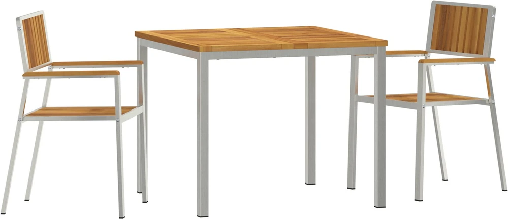 Lauko valgomojo komplektas 3 vnt. 90 x 90 x 75 cm