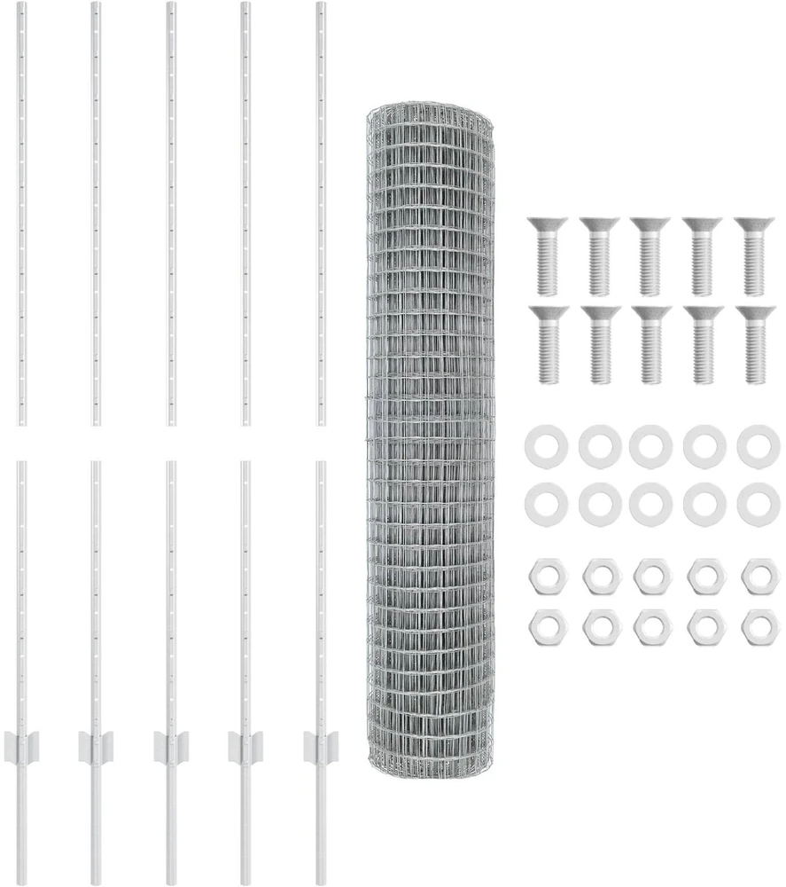 Euro tvoros su stulpu 10 x 1,4 m Galvanizuotas plienas