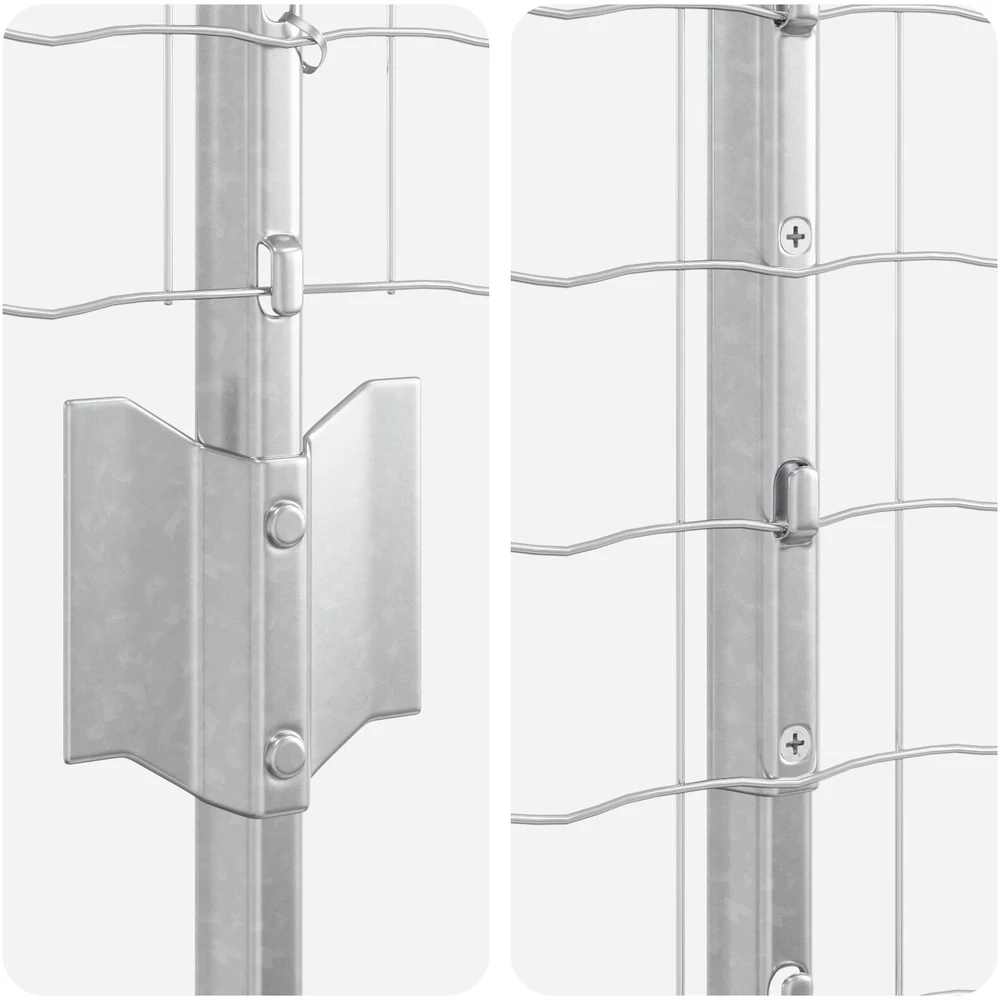 Euro tvoros su stulpu 10 x 1,6 m Galvanizuotas plienas