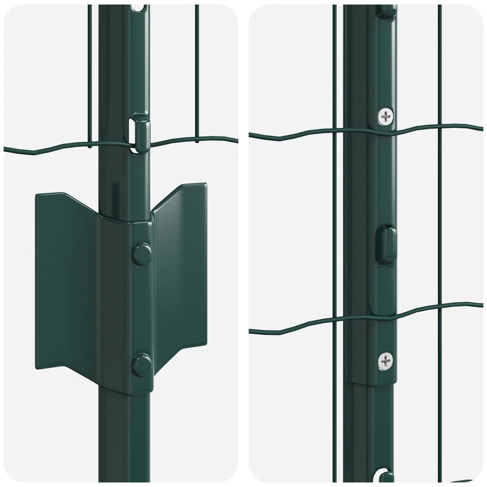 Euro tvoros su stulpu 25 x 1 m PVC dengtas plienas Žalia