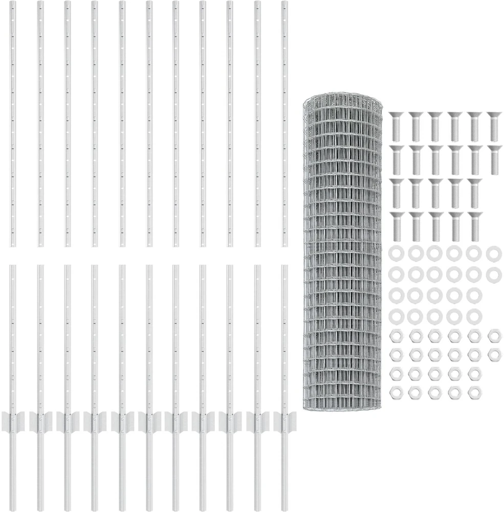Euro tvoros su stulpu 25 x 1,2 m Galvanizuotas plienas